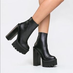 Jeffrey Campbell Black Heeled Boots